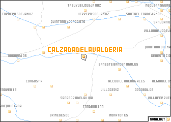 map of Calzada de la Valdería