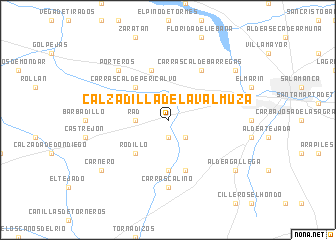 map of Calzadilla de la Valmuza