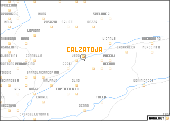 map of Calzatoja