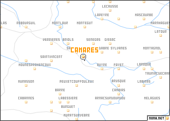 map of Camarès