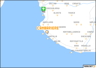 map of Cambariere