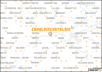 map of Camblain-Châtelain