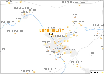 map of Cambria City