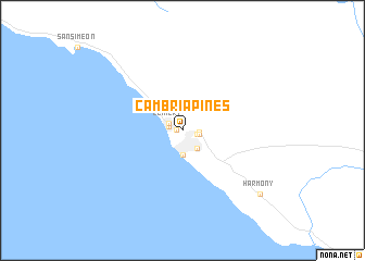 map of Cambria Pines