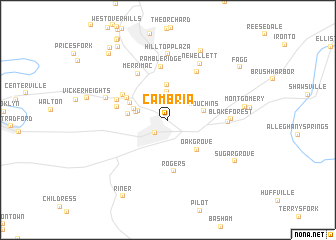 map of Cambria