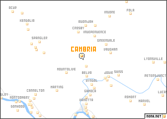map of Cambria