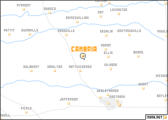 map of Cambria