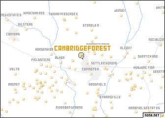 map of Cambridge Forest