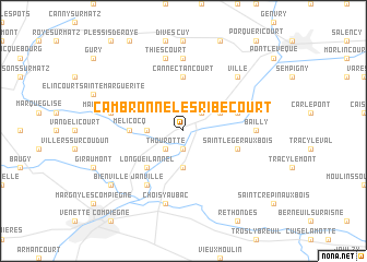 map of Cambronne-lès-Ribécourt