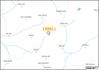 map of Çameli