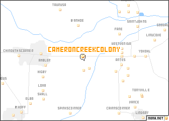 map of Cameron Creek Colony