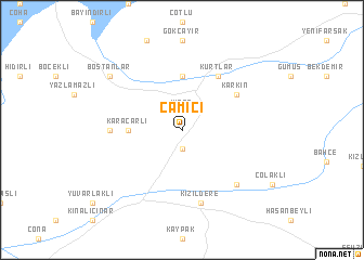 map of Çamiçi