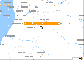 map of Camilo Ponce Enríquez