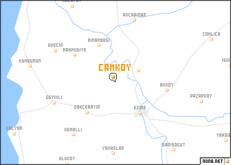 map of Çamköy