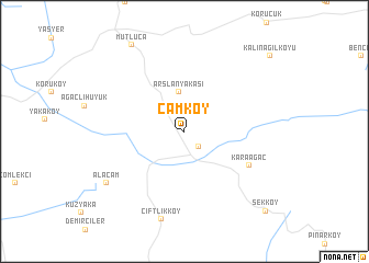 map of Çamköy