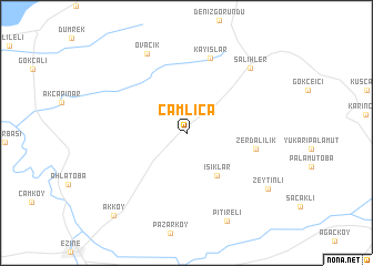 map of Çamlıca