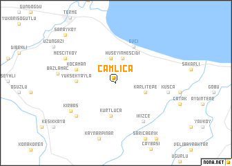 map of Çamlıca