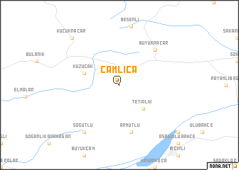 map of Çamlıca