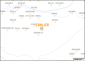 map of Çamlıca