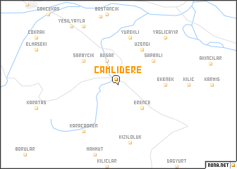map of Çamlıdere