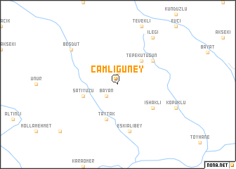 map of Çamlıgüney