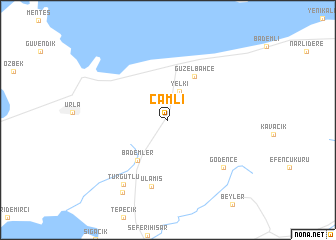 map of Çamlı