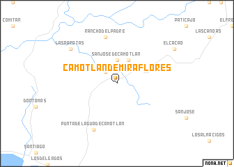 map of Camotlán de Miraflores