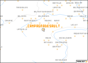 map of Campagna-de-Sault