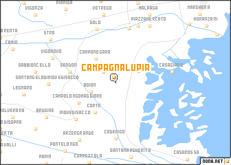 map of Campagna Lupia