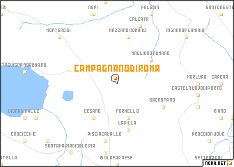map of Campagnano di Roma