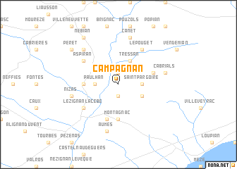 map of Campagnan