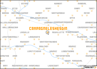 map of Campagne-lès-Hesdin