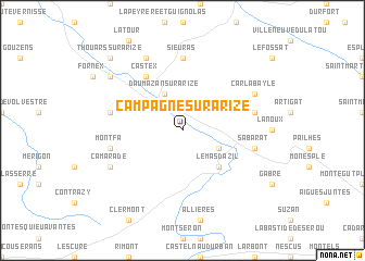 map of Campagne-sur-Arize