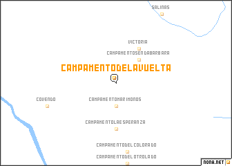 map of Campamento de la Vuelta