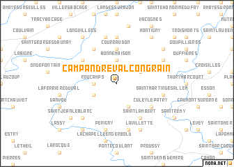 map of Campandré-Valcongrain