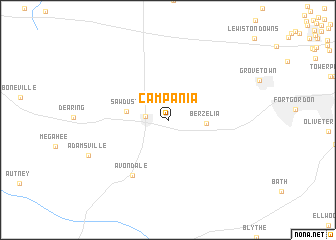 map of Campania