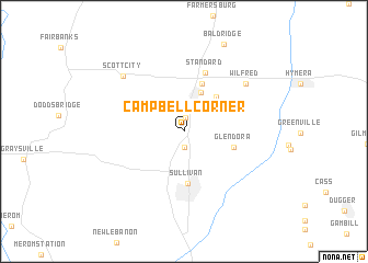 map of Campbell Corner