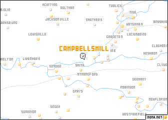 map of Campbells Mill