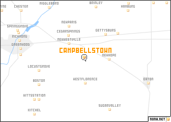 map of Campbellstown