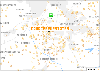 map of Camp Creek Estates