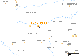 map of Camp Creek