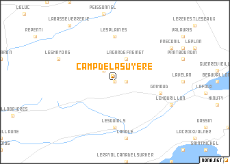 map of Camp de la Suyère