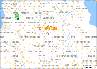 map of Campêche
