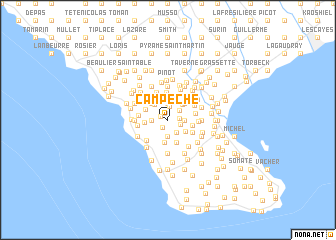 map of Campêche