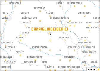 map of Campiglia dei Berici