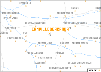 map of Campillo de Aranda