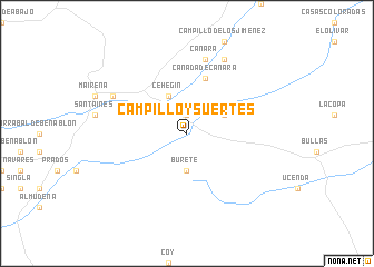 map of Campillo y Suertes