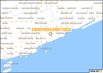 map of Campina de São Tiago