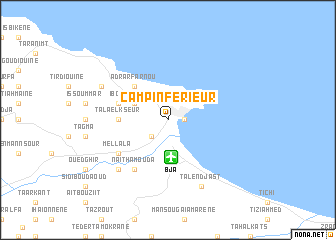 map of Camp Inférieur