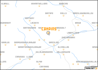 map of Campíns